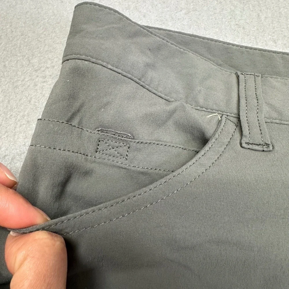 Eddie Bauer‎ First Ascent Womens 4 Gray Olive Green Hiking Outdoor Skort Stretch